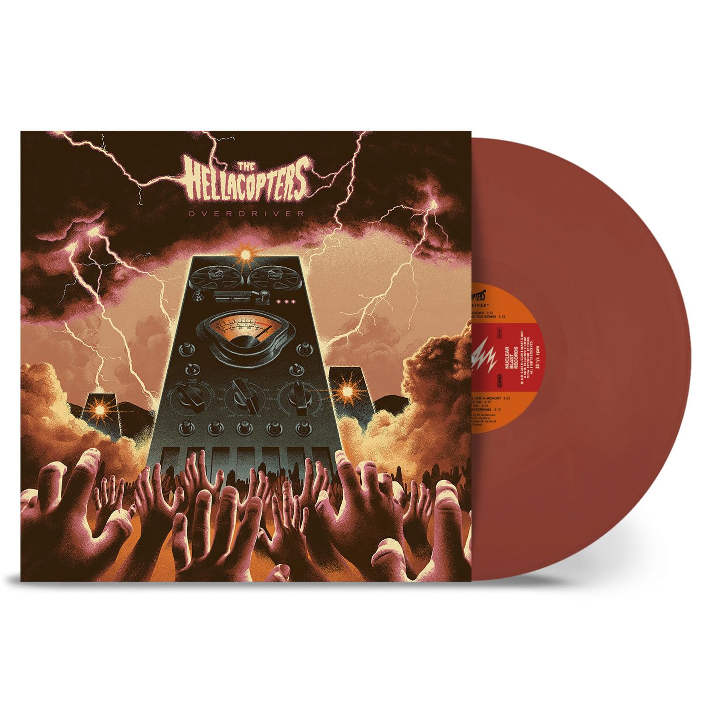 THE HELLACOPTERS - OVERDRIVER. Ltd Ed. Brick Red LP